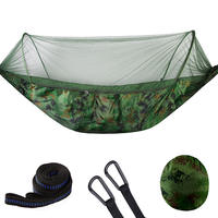 Hamac d'extérieur pour camping, tente de jardin, balançoire avec moustiquaire et sangle de suspension pour arbre