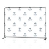 Soporte Portátil para Banner Pop-Up de Ferias Comerciales con Marco de Aluminio, Impresión por Sublimación, Tela Elástica Resistente a las Arrugas