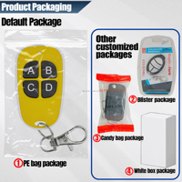 Original de fábrica 433MHz Control remoto de 4 botones Código de clonación emparejable Señal estable para puertas de barrera Puertas enrollables Hecho de metal