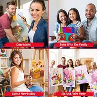 Kit de peinture, tunique avec toile, en acrylique, pour enfant, Set de peintures de qualité supérieure, 25 pièces