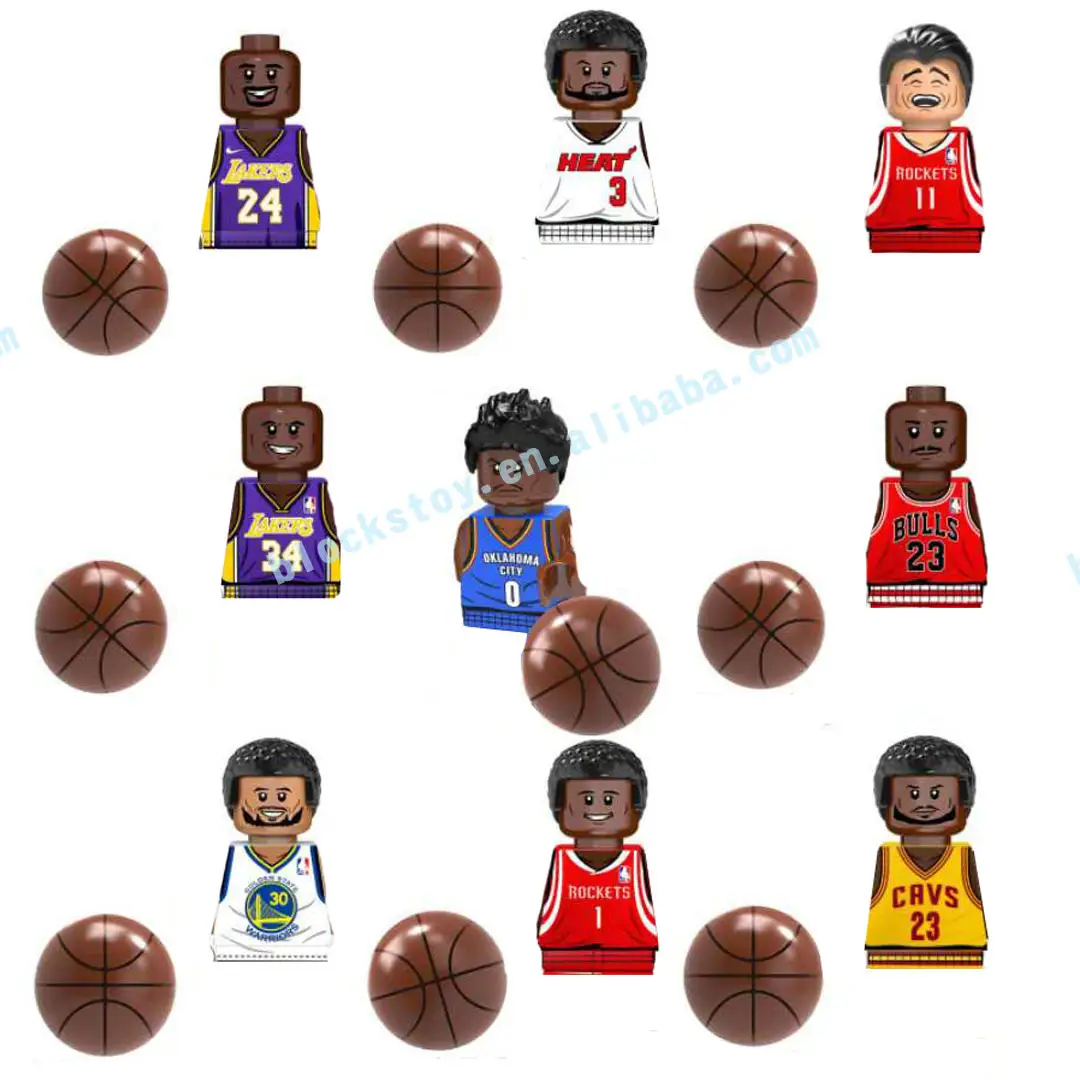 Berühmte Basketball Super Sports Stars Mini Action figur Bausteine Pop Baustein Ziegel Kinderspiel zeug KT1021