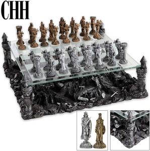 Ensemble de jeu de stratégie classique, en polyrésine/résine, Renaissance, échecs chevalier - Product Image 2