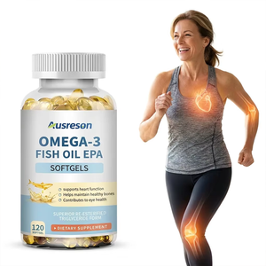 Ausreson OEM 500mg Oméga-3 EPA DHA <span class=keywords><strong>Huile</strong></span> <span class=keywords><strong>de</strong></span> <span class=keywords><strong>Foie</strong></span> <span class=keywords><strong>de</strong></span> <span class=keywords><strong>Morue</strong></span> en <span class=keywords><strong>Gélules</strong></span> Souples Complément Alimentaire 1000mg Oméga 3 <span class=keywords><strong>Huile</strong></span> <span class=keywords><strong>de</strong></span> Poisson en <span class=keywords><strong>Gélules</strong></span> Souples - Product Image 1
