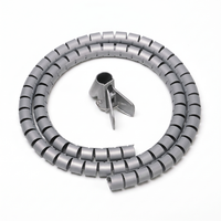 Fundas Protectoras para Cables de PE Grises de 8 mm, 22 mm y 36 mm de Diámetro Interior, Funda de Protección para Cables de PE para Gestión de Cables en Salas de Servidores