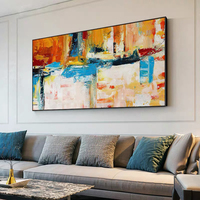 Grande peinture acrylique abstraite sur toile, impression numérique, art mural moderne, décoration murale pour salon, décoration de la maison