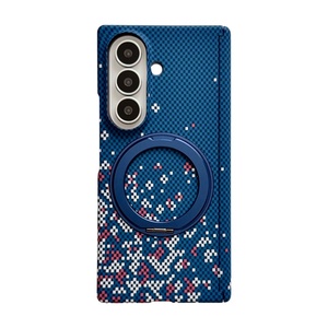 เคสโทรศัพท์แม่เหล็กเนื้อคาร์บอนไฟเบอร์สุดหรูสำหรับ Samsung Z Fold 8 Ultra พร้อม 360 องศา °   ขาตั้งวงแหวนโลหะ ฝาครอบกันกระแทกพีซีแบบบาง - Product Image 1