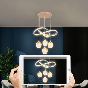 ダイニングルームシャンデリア4つのモダンなシンプルなダイニングルームホームクリスタルクリエイティブパーソナリティ新しいLEDテーブルシャンデリア - Product Image 5