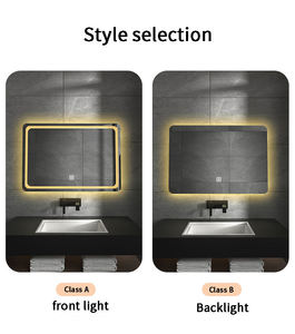 Espejo de Baño LED Rectangular Moderno sin Marco, 70*50, Iluminación Tricolor para Hotel o Apartamento - Product Image 2