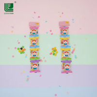 Bonbons en gros, emballage OEM, boîte de cinq paquets, imprimé dessin animé, bonbons gélifiés multicolores aux saveurs variées, goût fruité