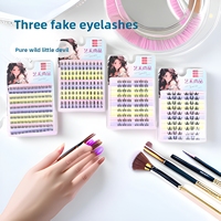 Faux cils naturels 10 rangées style nuage pour femme, effet manga, œil de chat, fleur, queue de poisson triple, outils de maquillage, marque YS