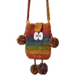 Handmade Parent-Child Crossbody <b>Bag</b> Small Monster Crochet Phone <b>Bag</b> for <b>Easter</b> TikTok Internet Celebrity Style Artificial Design - Product Image 2