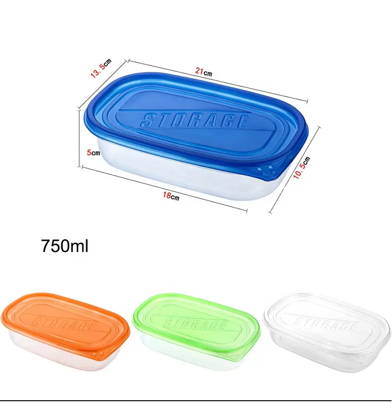 Wishome simple plastic food storage container for kitchen