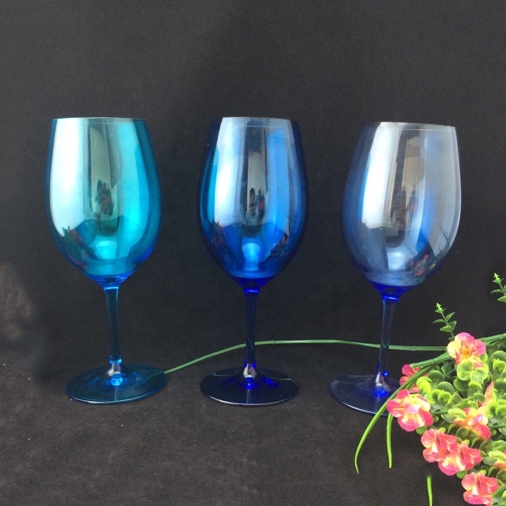 Shiushing ZC-G01 Unbreakable Acrylic Plastic Red Wine Glass - 350ml Clear Goblet for Party Wedding