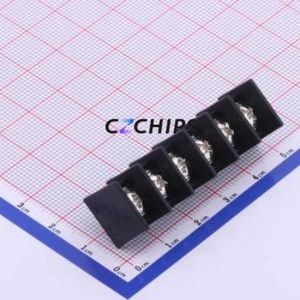 KF25C-7.62-6P Barrier Terminal Block Through hole Component (THT),P=7.62mm Connector Two Sides 7.62mm 1x6P Straight Pin - Product Image 1