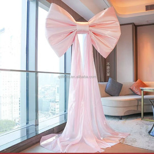 L92 Wholesales Hoge Kwaliteit Paars Zijde Roze Rose Rood Fluwelen Grote Strikjes Voor Bruiloftsfeest Evenement Verjaardag Achtergrond Decoratie - Product Image 2