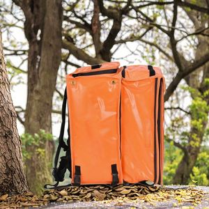 Mochila Impermeable para Entrega de Alimentos, Aislada, de Poliéster Amarillo, con Diseño Portátil con Asas, Cierre de Cremallera y Logotipo Personalizado - Product Image 2