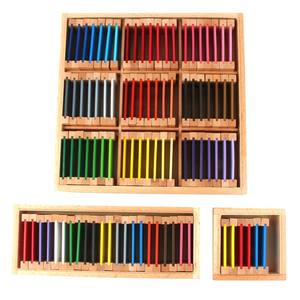 Matériel pédagogique Montessori, matériel sensoriel Montessori, ensemble de tablettes colorées en bois - Product Image 1