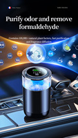 Diffuseur d'arômes pour voiture, parfum longue durée, lampe d'ambiance RGB, décoration intérieure, alimentation USB, plastique écologique