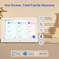 Calendrier numérique intelligent WiFi MWE US Stock, écran large HD LCD IPS de 10,1 pouces, cadre photo mural ou de bureau