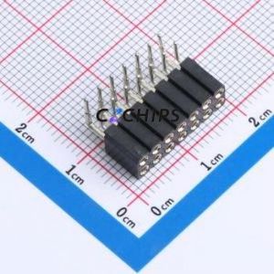 X5521FR-2x07-C70D32-1743 Pin Socket Bent Lead Through Hole,P=2.54mm Connector 2x7P 2.54mm 2.54mm Round Hole - Product Image 1