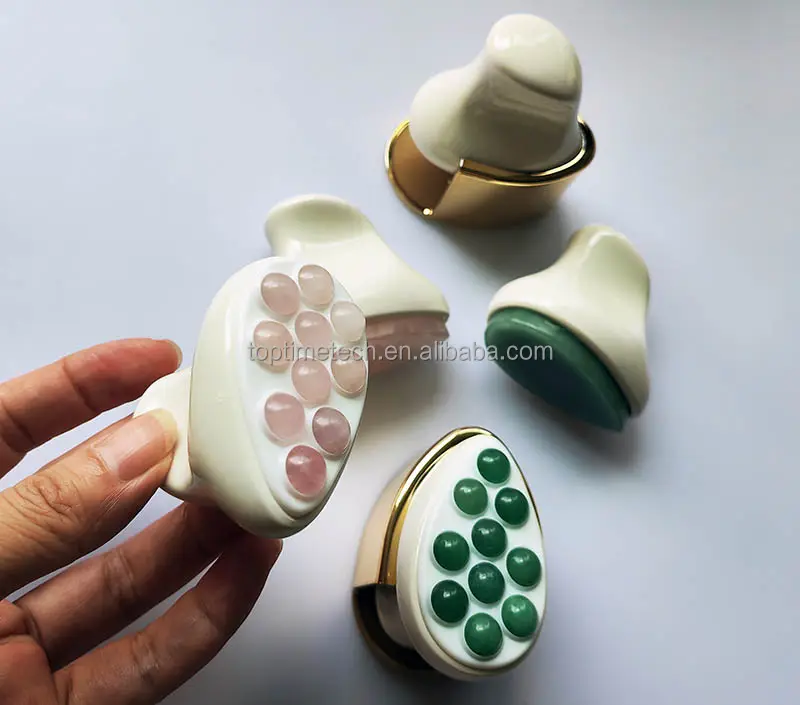 Thiết kế mới gua SHA Ngọc Bích, gua SHA ngọc mặt massager mặt, Con lăn gua SHA