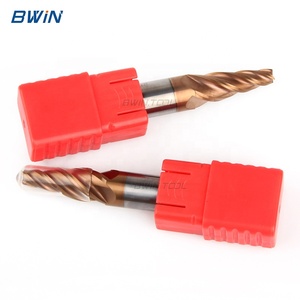 BWIN usine personnalisée 7 degré 4 Flûtes Fraise conique en carbure monobloc fraise en bout plat - Product Image 2