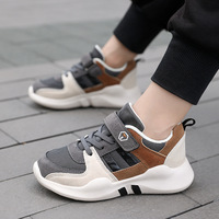 Sepatu Lari Anak Laki-Laki Grosir Tren Mode Musim Gugur Bahan Mesh Bernapas Sol EVA Sol Empuk Model Slip-On Motif Cetak
