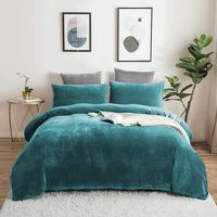 Ensemble de housse de couette en micro-polaire sherpa personnalisé, en peluche de vison, épais, plié, certifié OEKO-TEX, 300TC, prix d'usine