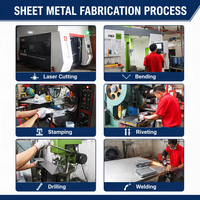 Pièces de fabrication de tôles en aluminium 5052, découpe laser, pliage, peinture en poudre, tolérance ±0,1 mm, boîtier électrique
