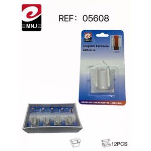 MNJ Adhesive Plastic Hook Cylindrical Head Reusable For Mops And Brooms 12Pcs - Product Image 1