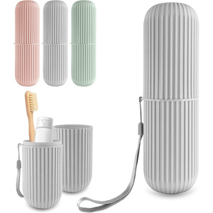 Travel Portable Toothbrush Cup Bathroom <b>Toothpaste</b> Holder Storage Case Box Organizer Travel Toiletries Storage Cup New Creative - Product Image 1