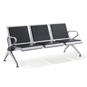 Sillas de espera Wolverhampton de 3 plazas de acero inoxidable con reposabrazos para aeropuerto, hospital, estación de autobuses - Product Image 3