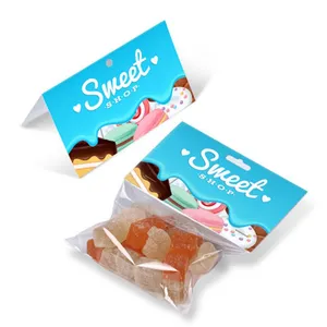 Bag Toppers Custom Logo Size Fold Over Head Cards Bread Cookies Candies Bag Toppers