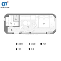 Maison capsule préfabriquée modulaire portable avec structure en acier, résistante aux intempéries, pour chambre à coucher, usage extérieur - Tiny Home Villa Bureau