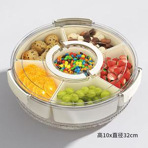 Assiette de fruits rotative Portable à six compartiments assiette de fruits secs étanche à l'humidité pour le camping en plein air boîte à collations en plastique - Product Image 5