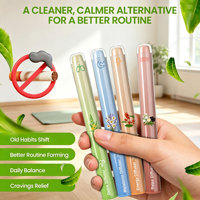 Diffuseur d'arômes Puffiair pour arrêter de fumer, nettoyage des poumons, détoxification, bâton d'huile essentielle, stylo vaporisateur naturel à base de feuilles de molène pour arrêter de fumer