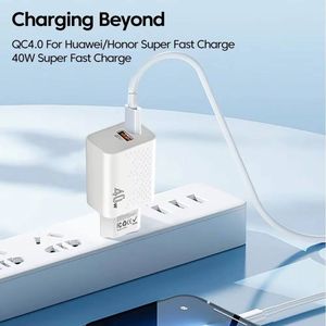 40W Wall Charger Quick Charge 2 Ports QC4.0 PD <b>USB</b> C Fast Charging Mobile Phone Power Supply Adapter <b>With</b> Box Package - Product Image 5