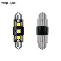 TECH-KING Canbus C5W LED Plafonnier intérieur de voiture 31mm 36mm 39mm 41mm C5W 3SMD 3030 Lampe de lecture automobile et feux arrière de plaque d'immatriculation