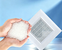 Diffuseur d'air carré en ABS 595x595mm encastré avec sortie en laine minérale pour climatisation centralisée et ventilation domestique