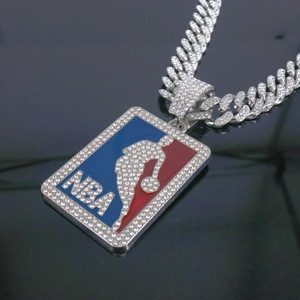 Nouveau Collier Pendentif Hip-Hop Tendance en Zircon avec Chaînes en Laiton Plaqué Or pour Hommes - Style Punk/<span class=keywords><strong>Rap</strong></span> (Vente en Gros Fabricant) - Product Image 4