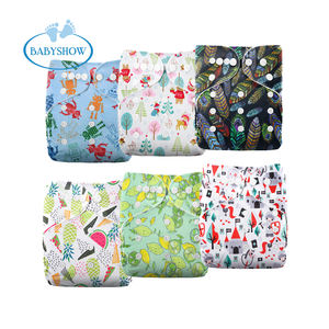 Babyshow vente en gros couche de poche couche lavable réutilisable imperméable Pul tissu couches en tissu Polyester bébé couches - Product Image 1