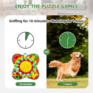 Alfombra de Olfateo Moderna con Rayas para Perros, Manta de Actividades Olfativas Resistente a Mordeduras, Alfombra Interactiva para Alimentación y Alivio del Estrés - Product Image 3