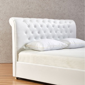 Hiện Đại Nữ Hoàng Vua Kích Thước Gas Lift GIƯỜNG KHUNG Trắng Chất Lượng Cao Thoải Mái Mềm Nệm PU Giường - Product Image 3
