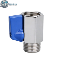 Mini-vanne à boisseau sphérique pour le refroidissement liquide des centres de données, vanne à boisseau sphérique pour le circuit de refroidissement des racks de serveurs, commande marche/arrêt peu encombrante