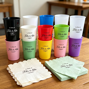 Gobelets en plastique transparents sans BPA, personnalisables, promotionnels, bon marché, pour bière, vin, mariage, fête, événement, stade, 12 oz, 16 oz, 22 oz - Product Image 1