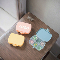 Boîte à pilules portable à 6 compartiments, mini étui de rangement pour médicaments de voyage, étanche à l'humidité, conteneur pour capsules et comprimés, en stock