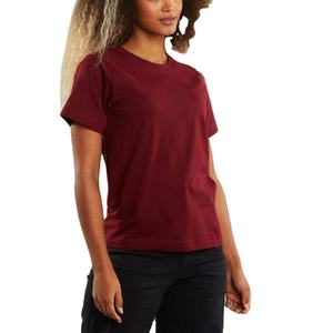 Blanc taille personnalisée T-shirt femmes col rond manches courtes couleur unie coton T-shirt vêtements été exportation du fournisseur BD - Product Image 1