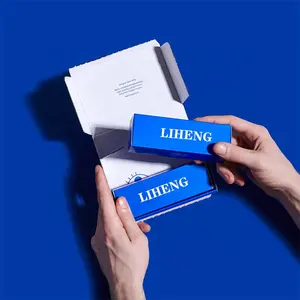 Scatola regalo di carta cosmetica per lenti a contatto quotidiane con stampa occhi blu