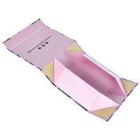 Rote Kunstpapier-Geschenkbox mit Magnetklappdeckel und Schublade, 62*62*35mm, Schmuckverpackung aus bedruckter Pappe mit Griff