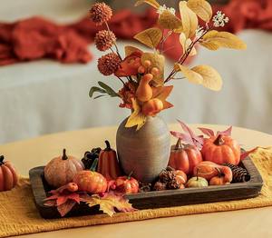 Décoration d'intérieur : Plateau décoratif rustique en <span class=keywords><strong>bois</strong></span>, petit plateau porte-bougie pour <span class=keywords><strong>table</strong></span> basse, <span class=keywords><strong>salle</strong></span> à <span class=keywords><strong>manger</strong></span> et cuisine - Product Image 6